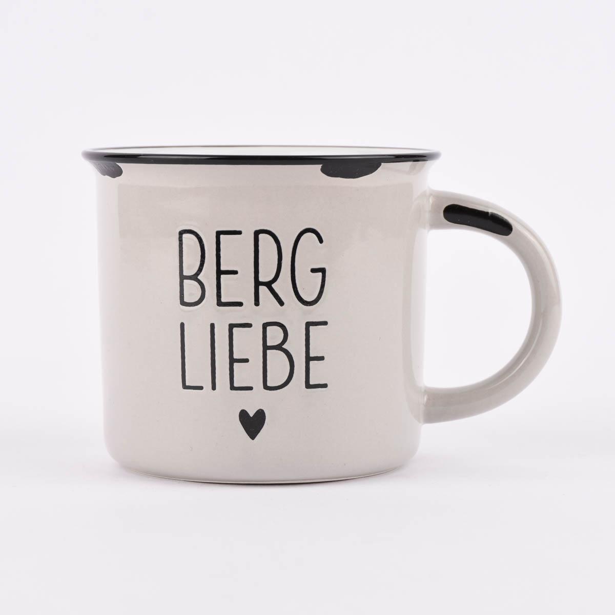 Bergliebe Herz hellgrau schwarz