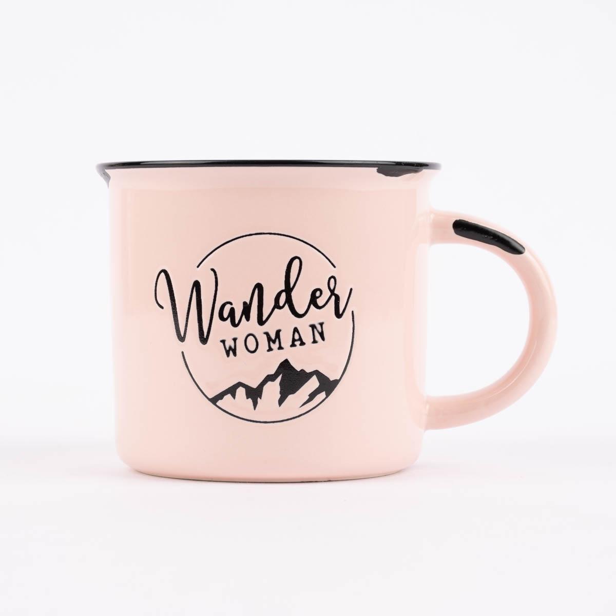 Wanderwoman Kreis Berg rosa schwarz